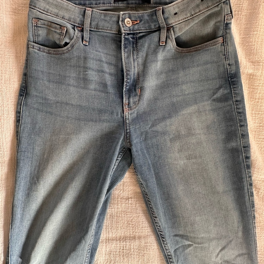 Hollister Light Blue Distressed High Rise Vintage Flare Stretch Jeans Y2K 2000’s - Picture 11 of 11